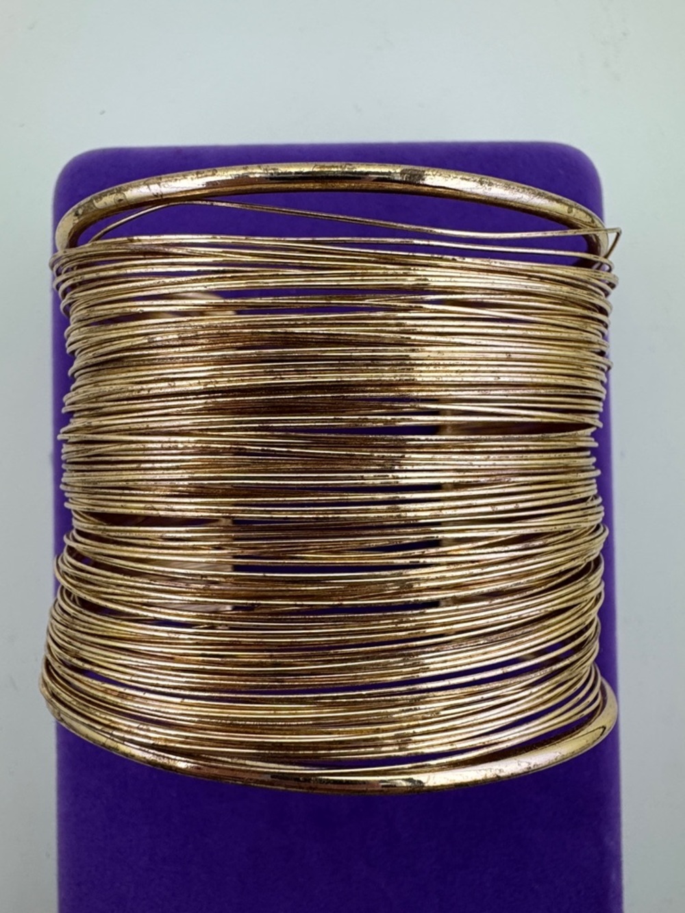 💛 Gold-Tone Multi-Wire Cuff Bracelet | Boho Egyptian Revival